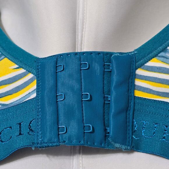 Cacique 42C No Wire Cotton Bra Lightly Lined Comfort Scoop Tropical Leaf Print - Picture 5 of 8